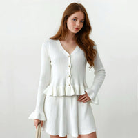 Esme Knit Ruffles Sweater with Skirt