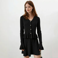 Esme Knit Ruffles Sweater with Skirt