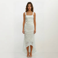 Belle Lace Square-neck Top and Maxi Skirt