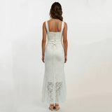 Belle Lace Square-neck Top and Maxi Skirt