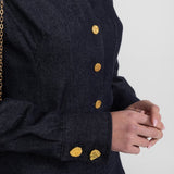 Thea Denim Shirt with Pleated Skirt