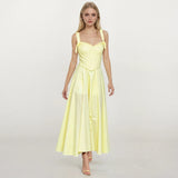 Lily Yellow Corset Top with Tube Dress