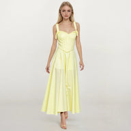 Lily Yellow Corset Top with Tube Dress