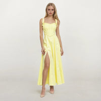 Lily Yellow Corset Top with Tube Dress