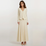 Solene Knit Cardigan and Vest with Skirt