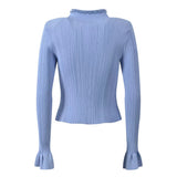 Lisette Ruffle-Trim Knit Cardigan and Skirt