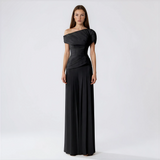 Helena Off-Shoulder Ruched Top and Wide-Leg Pants