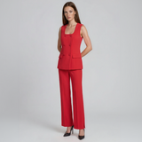 Linda Square-Neck Vest with Pants