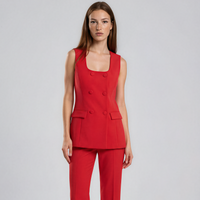 Linda Square-Neck Vest with Pants