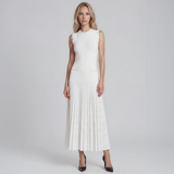 Olivia Pearl Cardigan and Pleated Maxi Dress