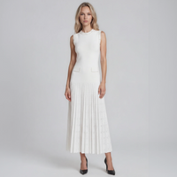 Olivia Pearl Cardigan and Pleated Maxi Dress