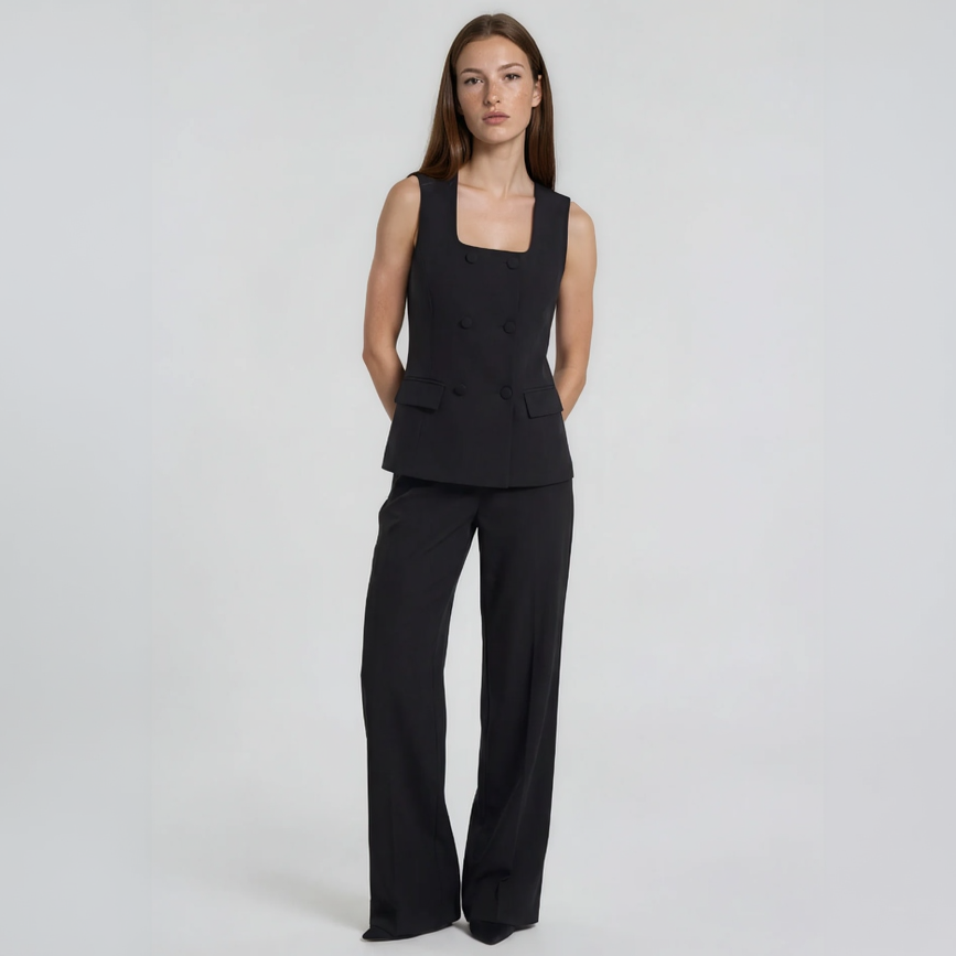 Linda Square-Neck Vest with Pants