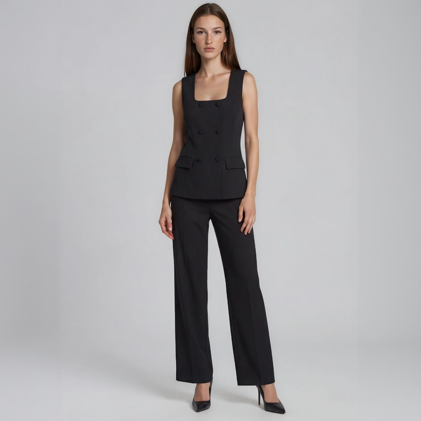 Linda Square-Neck Vest with Pants