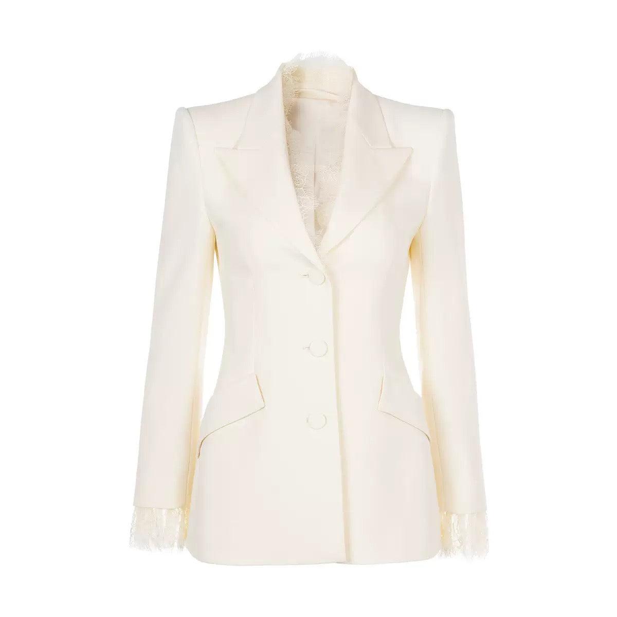 Eloise Lace-Trim Blazer and Pants