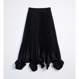 Paige Collared Vest and Pleated Midi Skirt
