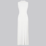 Olivia Pearl Cardigan and Pleated Maxi Dress