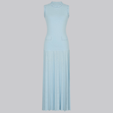 Olivia Pearl Cardigan and Pleated Maxi Dress