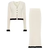Taylor Knit Long Sleeve Top with Skirt