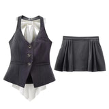 Astrid Halter Neck Bow Top and Skirt