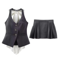 Astrid Halter Neck Bow Top and Skirt