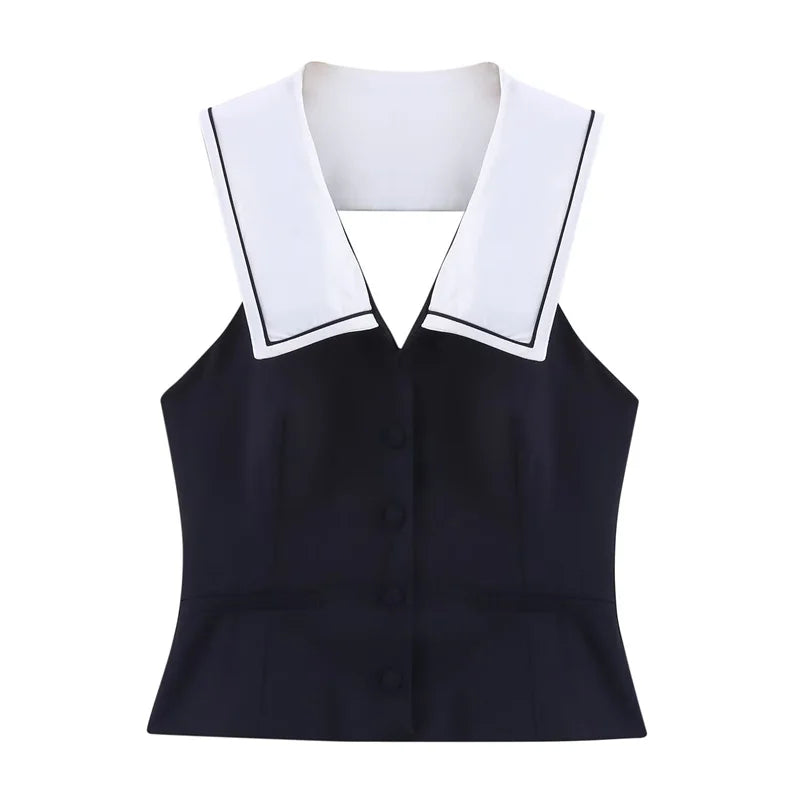 Claudia Collared Top with Skirt