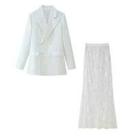 Elle Blazer and Lace Skirt