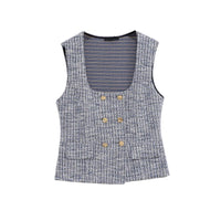 Colette Tweed Square-neck Top with Skirt