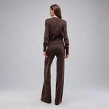 Mia Button Knit Cardigan and Wide-Leg Pants