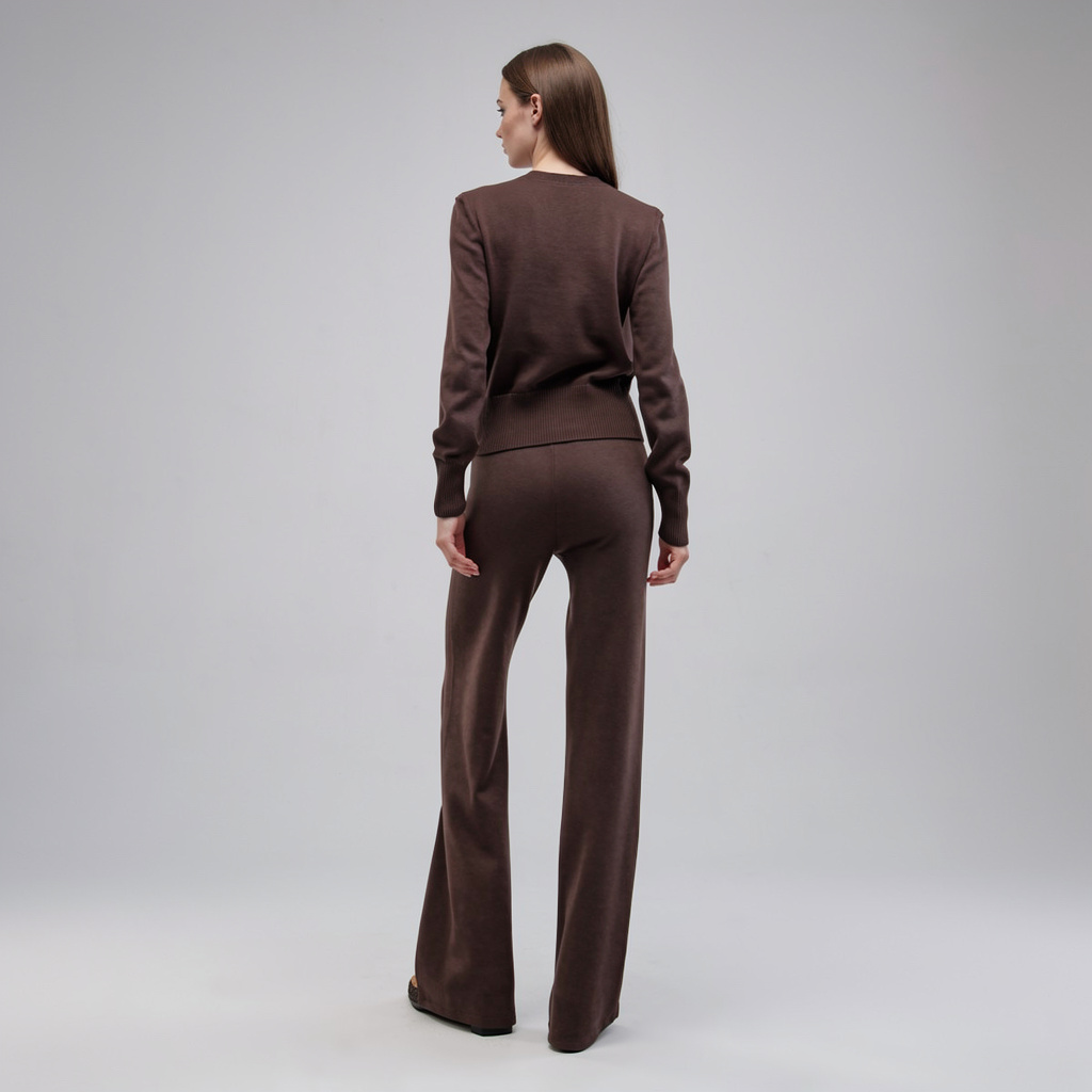 Mia Button Knit Cardigan and Wide-Leg Pants
