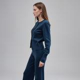 Mia Button Knit Cardigan and Wide-Leg Pants