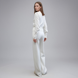 Mia Button Knit Cardigan and Wide-Leg Pants