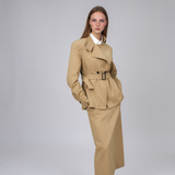Evelyn Belted Trench Jacket and Midi Pencil Skirt