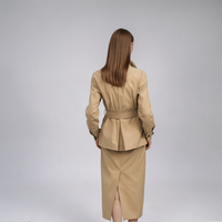 Evelyn Belted Trench Jacket and Midi Pencil Skirt