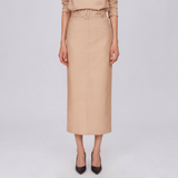Samantha V-Neck Top and Belted Midi Pencil Skirt
