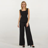 Linda Square-Neck Vest with Pants