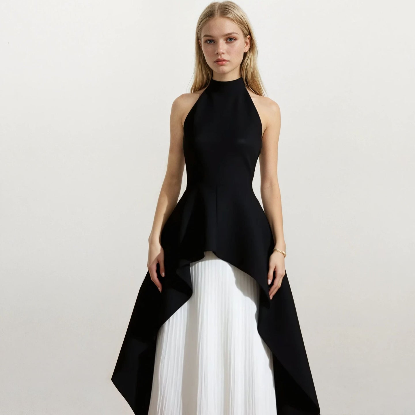 Victoria High Neck Sleeveless Top and Maxi Skirt