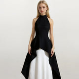 Victoria High Neck Sleeveless Top and Maxi Skirt