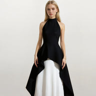 Victoria High Neck Sleeveless Top and Maxi Skirt