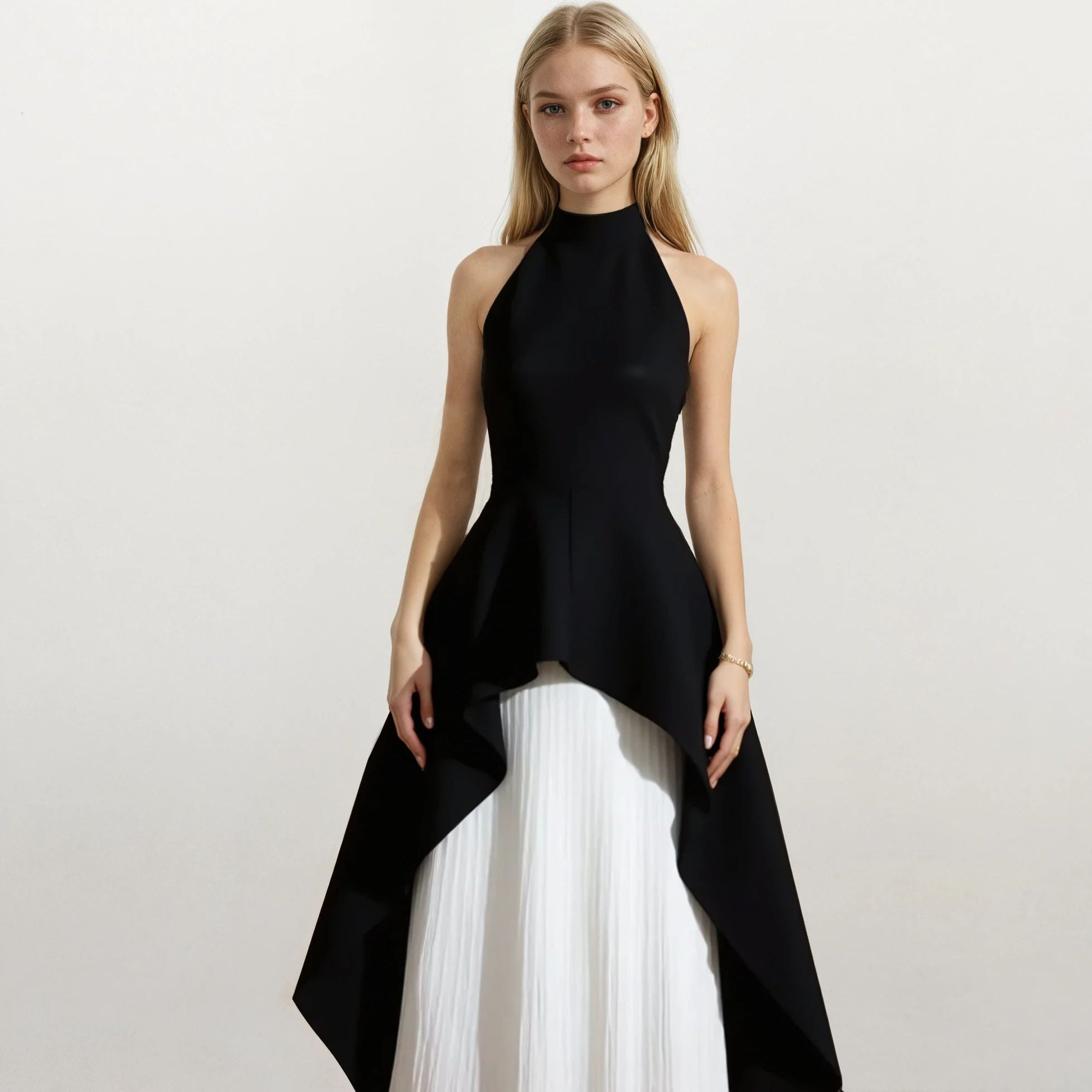 Victoria High Neck Sleeveless Top and Maxi Skirt