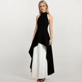 Victoria High Neck Sleeveless Top and Maxi Skirt