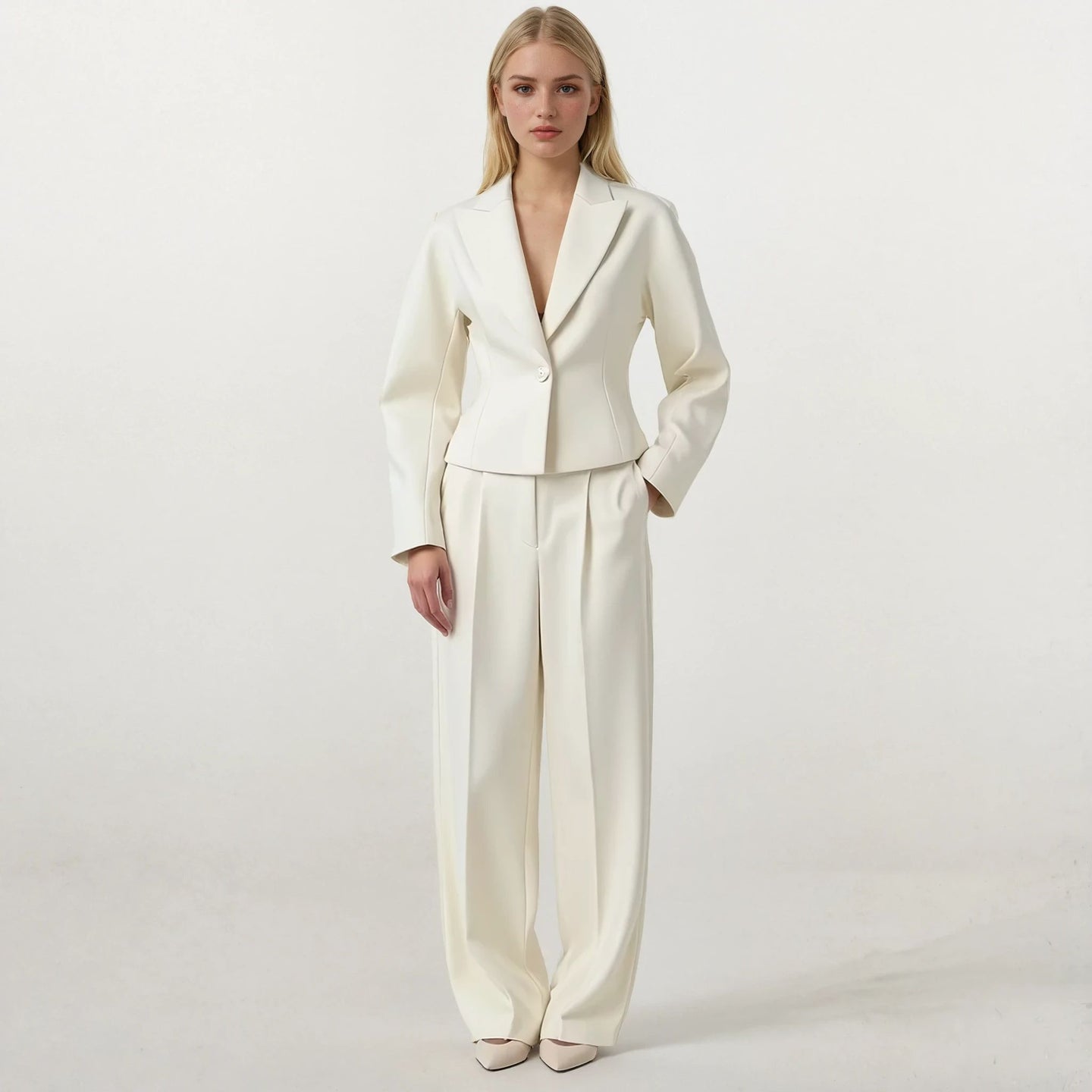 Celine Satin Blazer with Pants