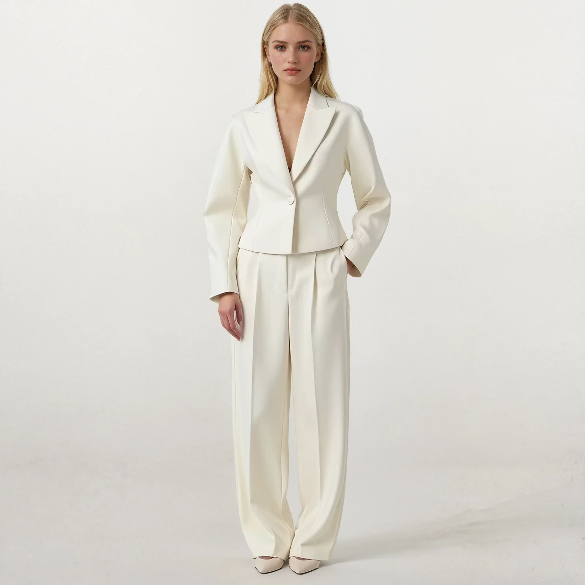 Celine Satin Blazer with Pants