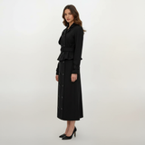 Harlow Cropped Trench Coat with Maxi Skirt