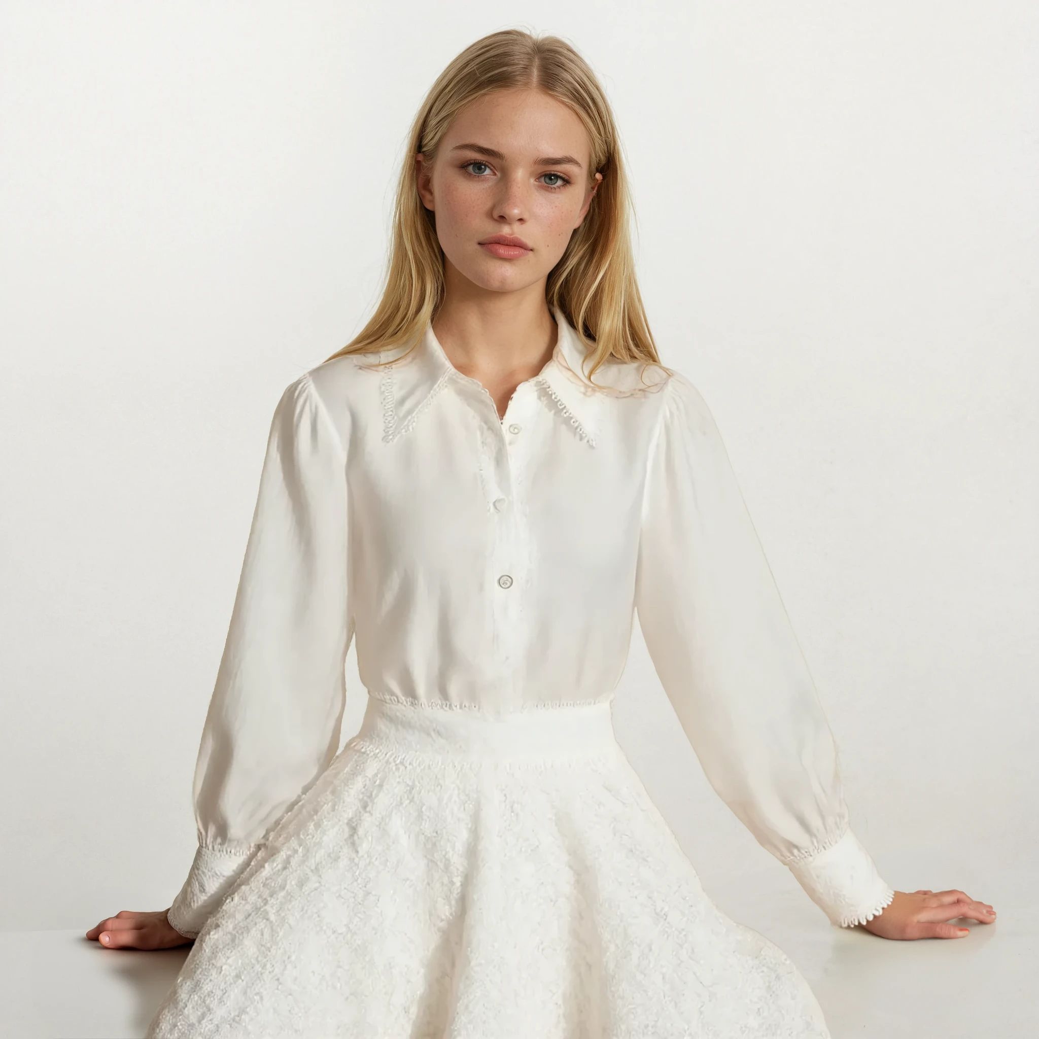 Clara Floral Long Sleeve and High Waisted Skirt