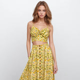 Nicole Yellow Floral Top and Skirt