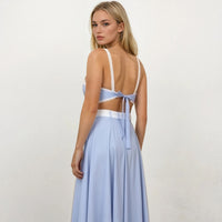 Celeste Blue Stripe Top and Skirt