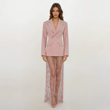 Elle Blazer and Lace Skirt