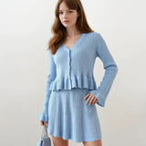 Esme Knit Ruffles Sweater with Skirt