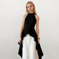 Victoria High Neck Sleeveless Top and Maxi Skirt