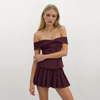 Cleo Off-Shoulder Top with Skirt